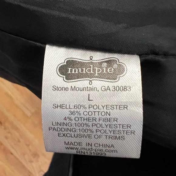 Mud Pie red & black quilted buffalo check vest, w/ gold front zipper.  Size L - Picture 6 of 7